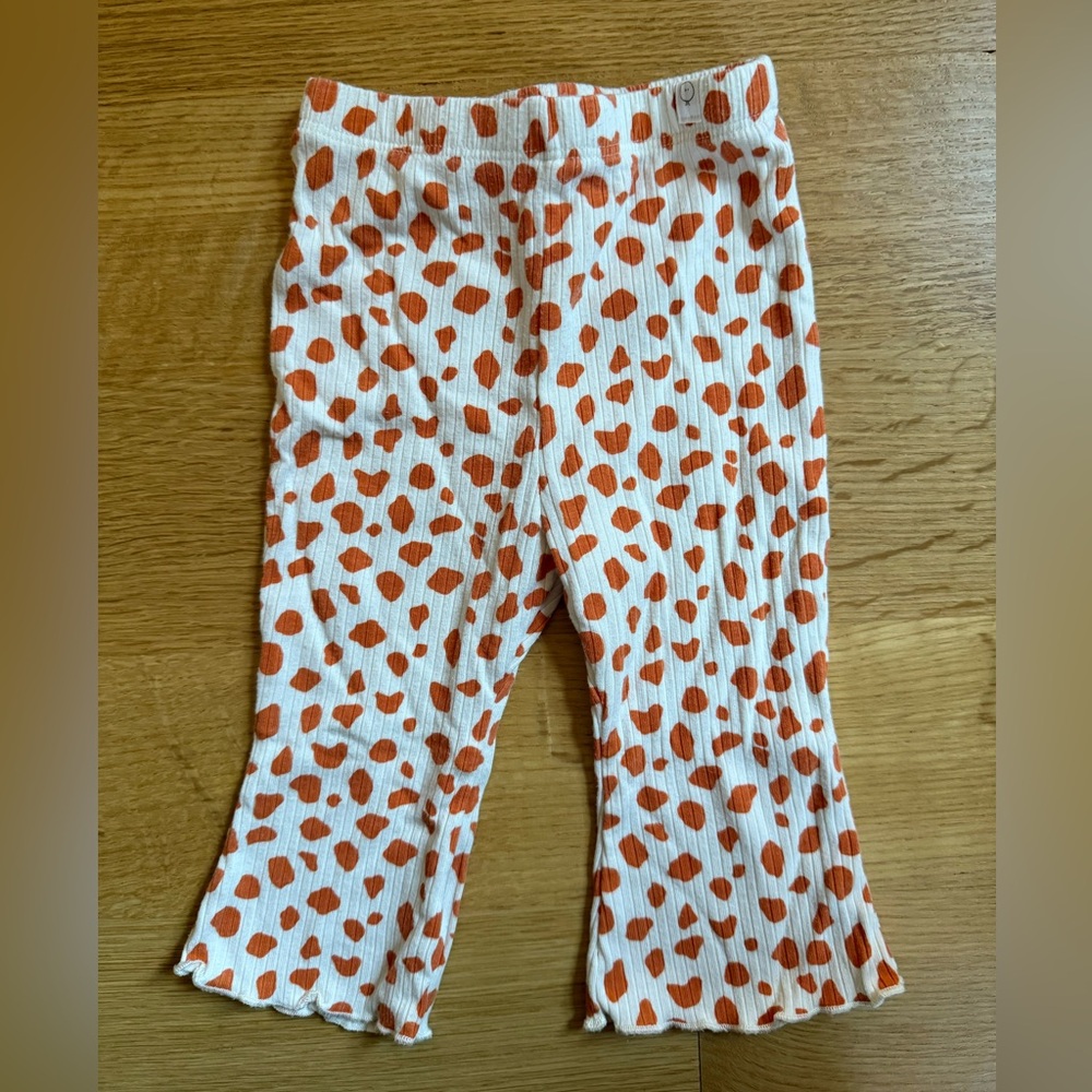 Baby Mori - Giraffe Print 🦒 Orange Dot Baby Casual Flares 😍